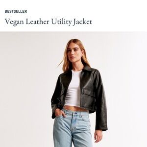 Abercrombie Vegan Leather Utility Jacket